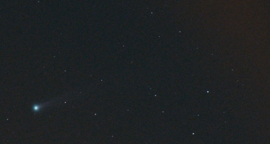 Comet C/2012 S1 (ISON) 300mm f/5.6, ISO 800, 30 sec. Single frame, cropped.